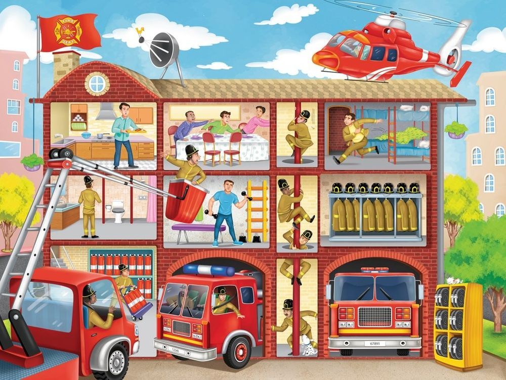 Ravensburger Puzzle 100 dílků XXL dílků - Fire Station - obrázek 1