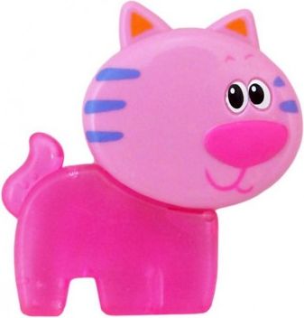 Chladící kousátko Baby Mix Kočíčka růžové, Růžová - obrázek 1