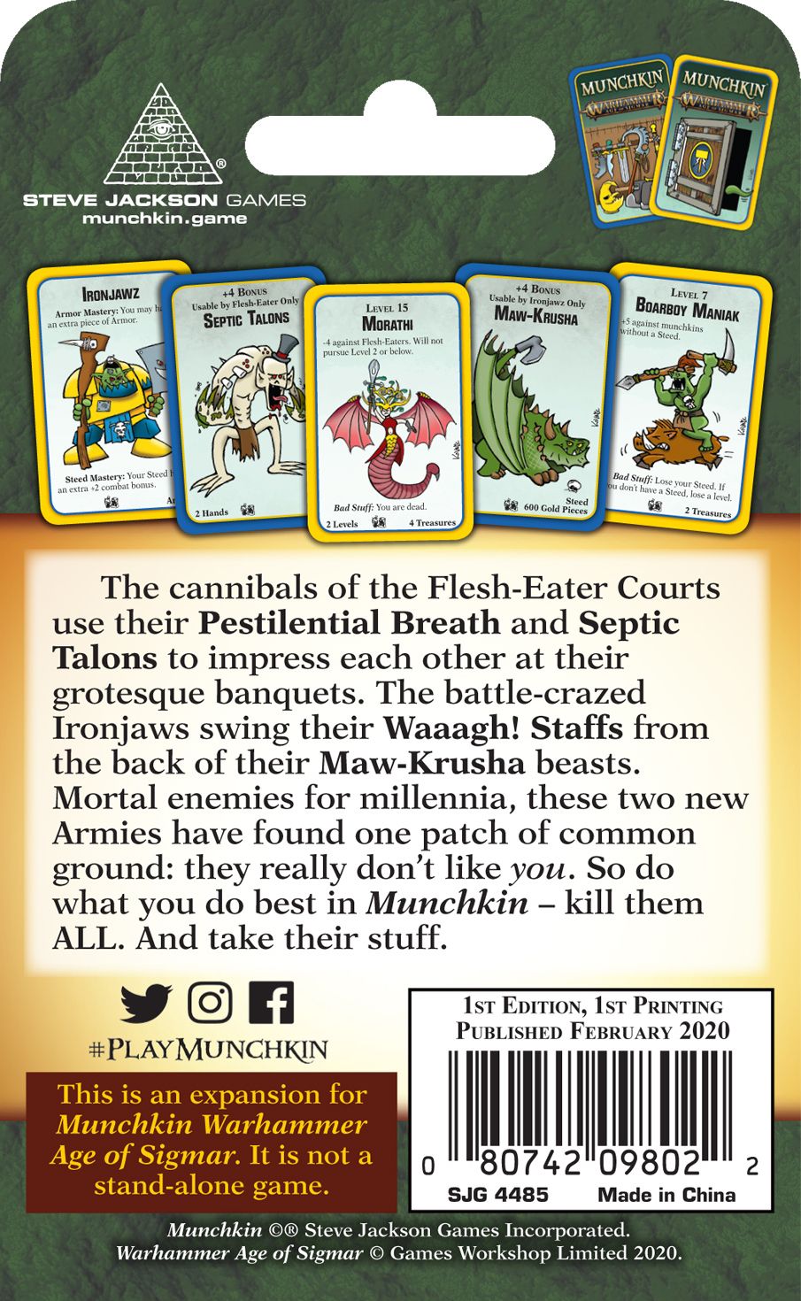 Steve Jackson Games Munchkin: Warhammer Age of Sigmar - Death and Destruction - obrázek 2