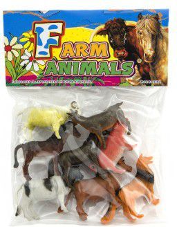 Zvířátka farma plast 8ks v sáčku 18x24x3cm - obrázek 3
