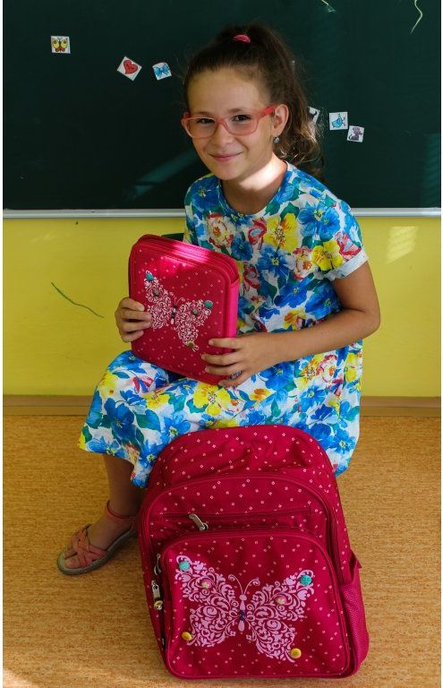 Dívčí sada školní batoh+pouzdro Busquets Fuchsia Butterfly - obrázek 8