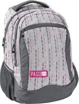 PASO Školní batoh Unique - Šedo-růžový - obrázek 1