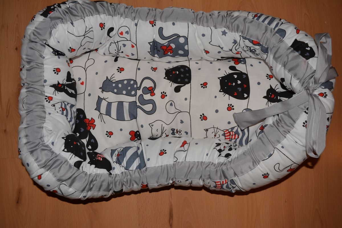 KHC Výhodný set Těhotenský kojící polštář+Hnízdečko pro miminko+Mantinel do postýlky+Kapsář na postýlku - obrázek 6