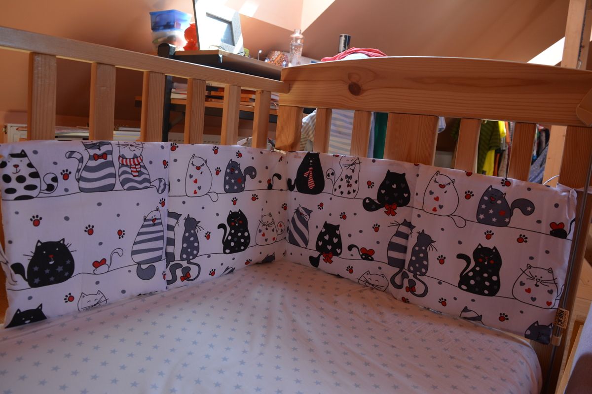 KHC Výhodný set Těhotenský kojící polštář+Hnízdečko pro miminko+Mantinel do postýlky+Kapsář na postýlku - obrázek 10