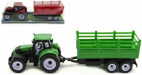 Traktor s vlečkou plast 38cm na setrvačník - obrázek 1