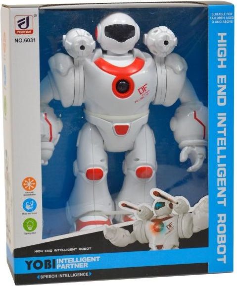 Interaktivní robot na baterie - bílo červená - obrázek 1