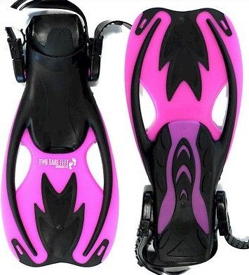 Dětské ploutve Two Bare Feet růžové Velikosti L/XL 32-37 - obrázek 1