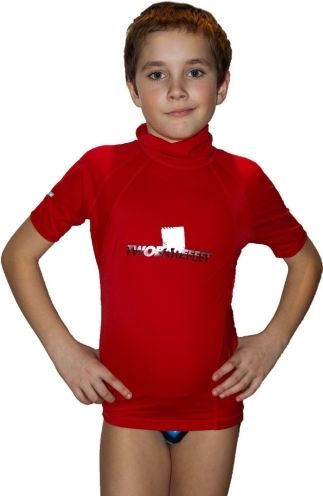 Plavecké UV tričko Two Bare Feet dětské červené Velikosti 11-12 let - obrázek 2