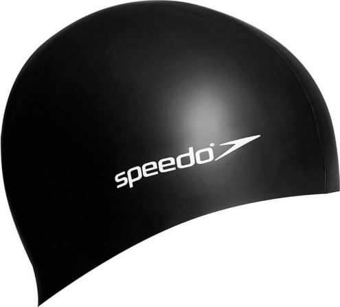 Plavecká čepice Speedo Plain Flat Silicone Junior černá - obrázek 3