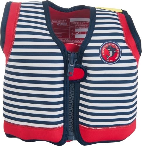 Dětská plavací vesta Konfidence Modrý proužek velikosti 4-5 let - obrázek 1