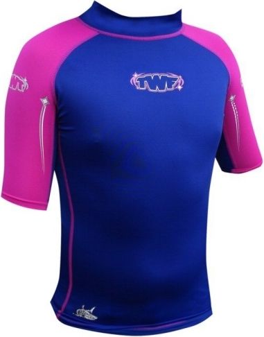 Dětské plavecké UV tričko TWF modrorůžové Velikosti 14-15 let - obrázek 1