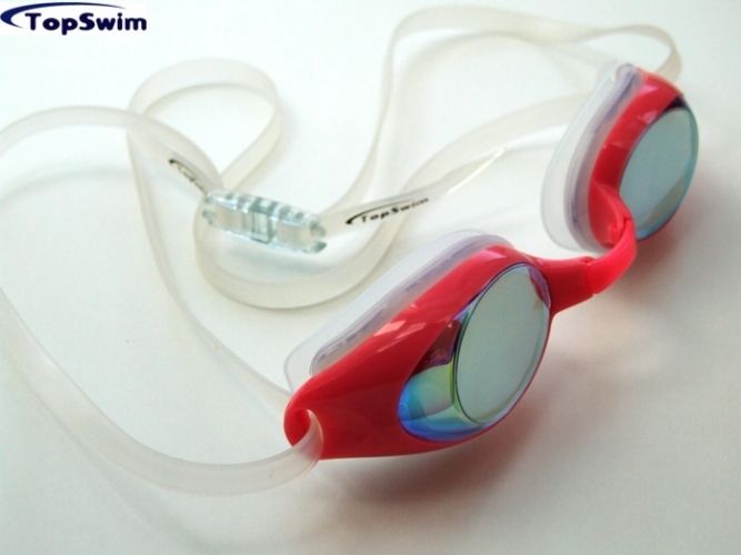 Dětské plavecké brýle TopSwim Dolphin zrcadlové červené - obrázek 2