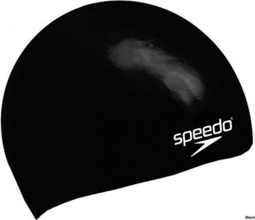 Plavecká čepice Speedo Plain Moulded Silicone Junior černá - obrázek 1