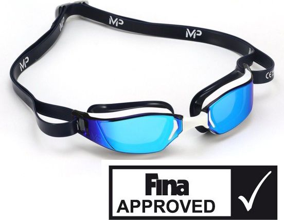 Plavecké brýle Aqua Sphere Michael Phelps Xceed Titanium modrobílé zrcadlové - obrázek 1