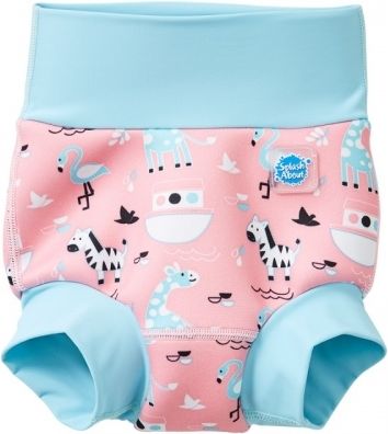 Kojenecké plavky SplashAbout New Happy Nappy růžové se zvířátky velikosti XXL - obrázek 1
