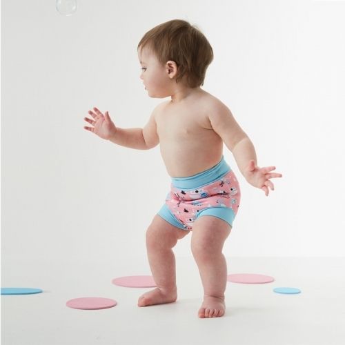 Kojenecké plavky SplashAbout New Happy Nappy růžové se zvířátky velikosti XXL - obrázek 3