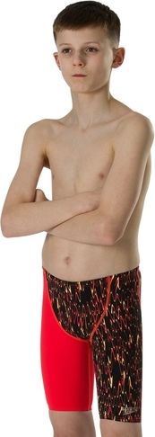 Chlapecké závodní plavky Speedo Fastskin Jammer Junior červené Velikosti 32 (164) - obrázek 4