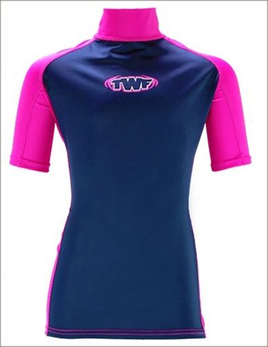 Dětské plavecké UV tričko TWF růžovomodré Velikosti 8-9 let - obrázek 1