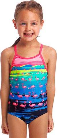 Dětské dívčí plavky Funkita Flamingo Flood Velikosti 4 roky - obrázek 1