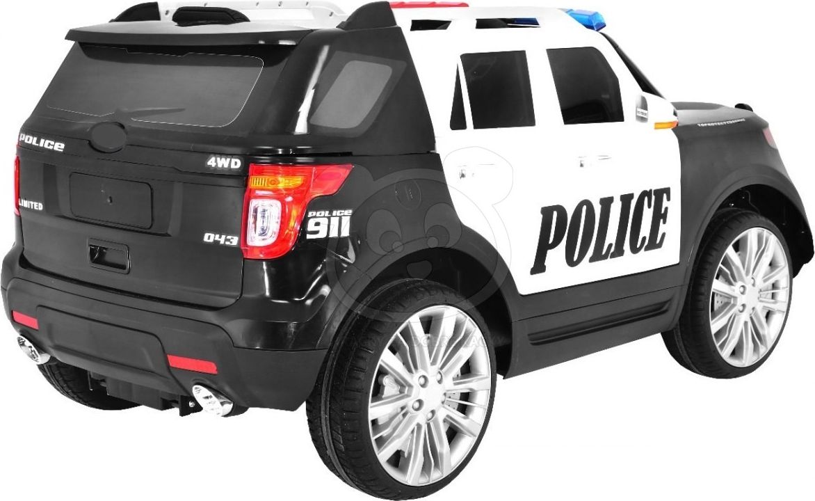 Elektrické autíčko policie USA, 2.4GHz - černé - obrázek 12