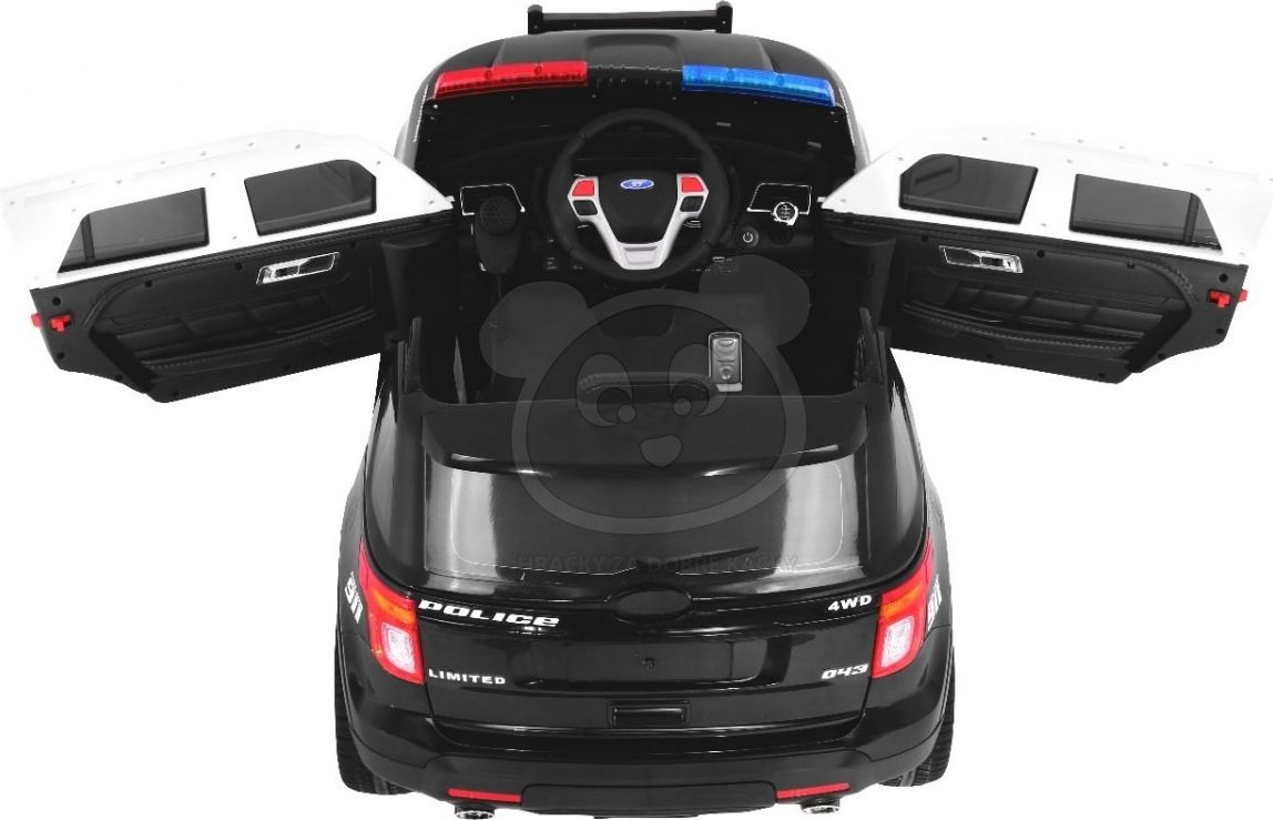 Elektrické autíčko policie USA, 2.4GHz - černé - obrázek 13