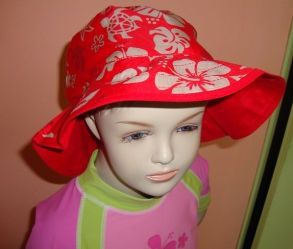 Dětský UV klobouček Baby Kid Banz červený velikosti Kids 2-5 let - obrázek 2