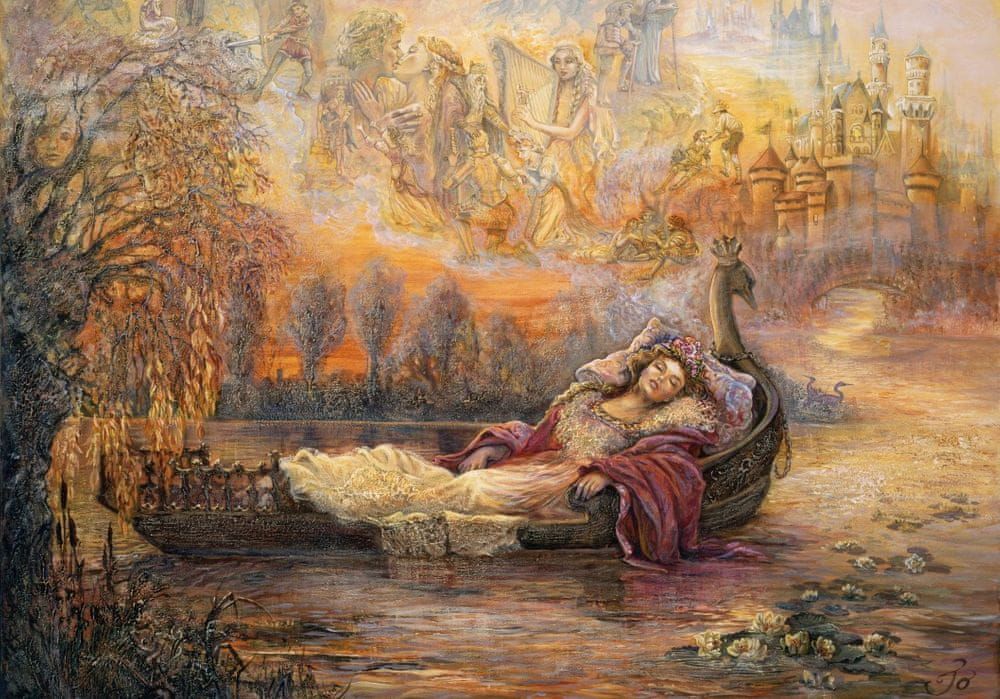 Grafika Puzzle 1000 dílků Josephine Wall - Dreams of Camelot - obrázek 1