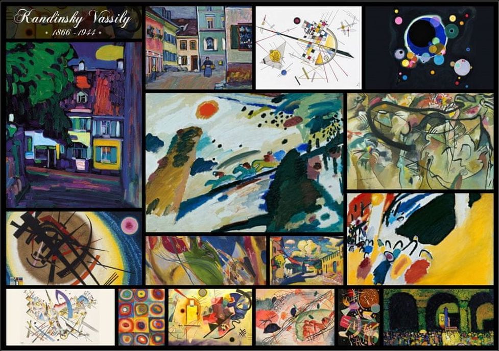 Grafika Puzzle 1000 dílků Kandinsky Vassily - Collage - obrázek 1