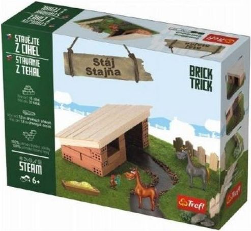 Trefl Stavějte z cihel Stáj stavebnice Brick Trick v krabici 28x21x7cm - obrázek 1