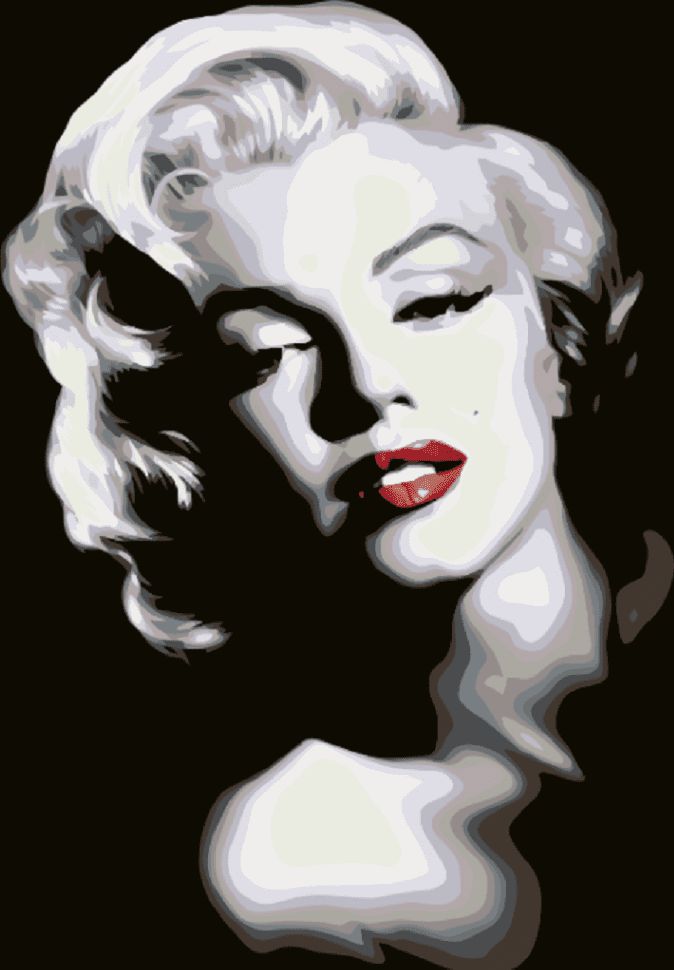 Maluješ Malování podle čísel - ČERNOBÍLÁ MARILYN - 80x100, nevypnuté - obrázek 1