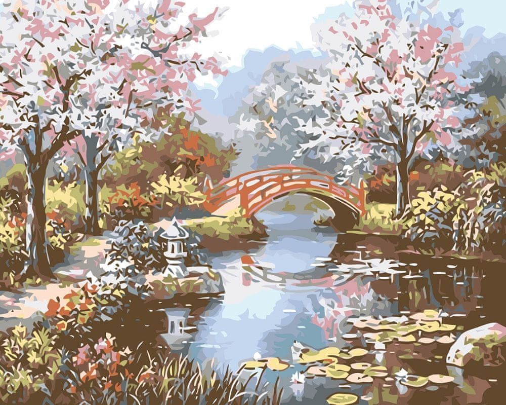 Maluješ Malování podle čísel - JAPONSKÁ ZAHRADA - 40x50, vypnuté - obrázek 1