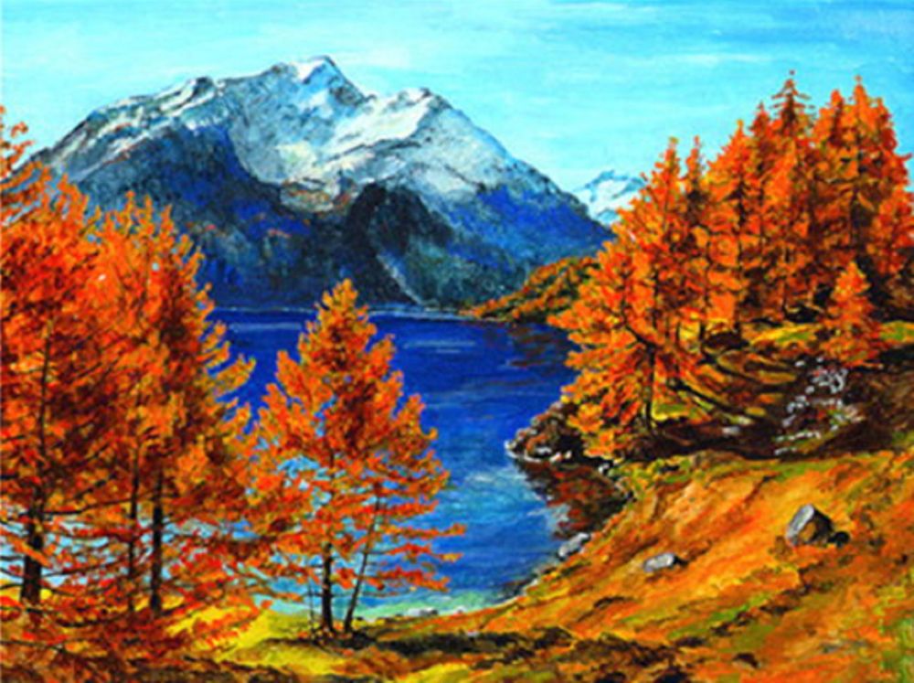 Maluješ Malování podle čísel - JEZERO POD HOROU - 80x100, vypnuté - obrázek 1