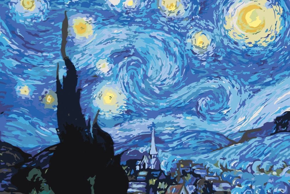 Maluješ Malování podle čísel - HVĚZDNÁ NOC (VAN GOGH) - 40x60, nevypnuté - obrázek 1