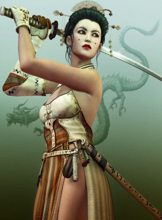 Grafika Puzzle 2000 dílků Female Samurai - obrázek 1