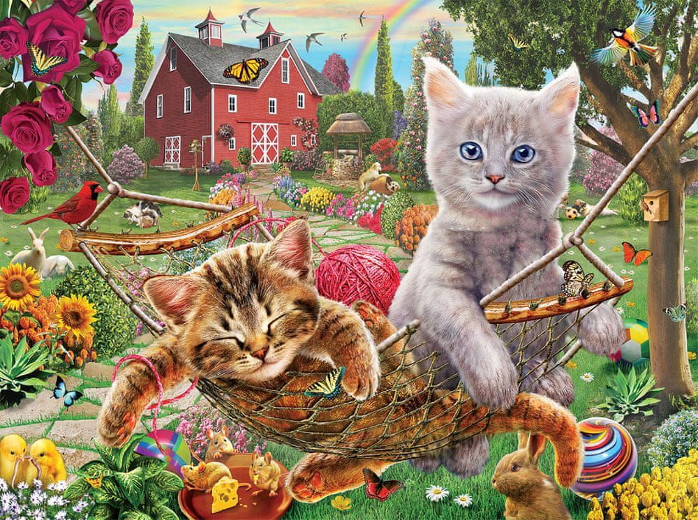 SunsOut Puzzle 300 dílků XXL dílků - Cats on the Farm - obrázek 1