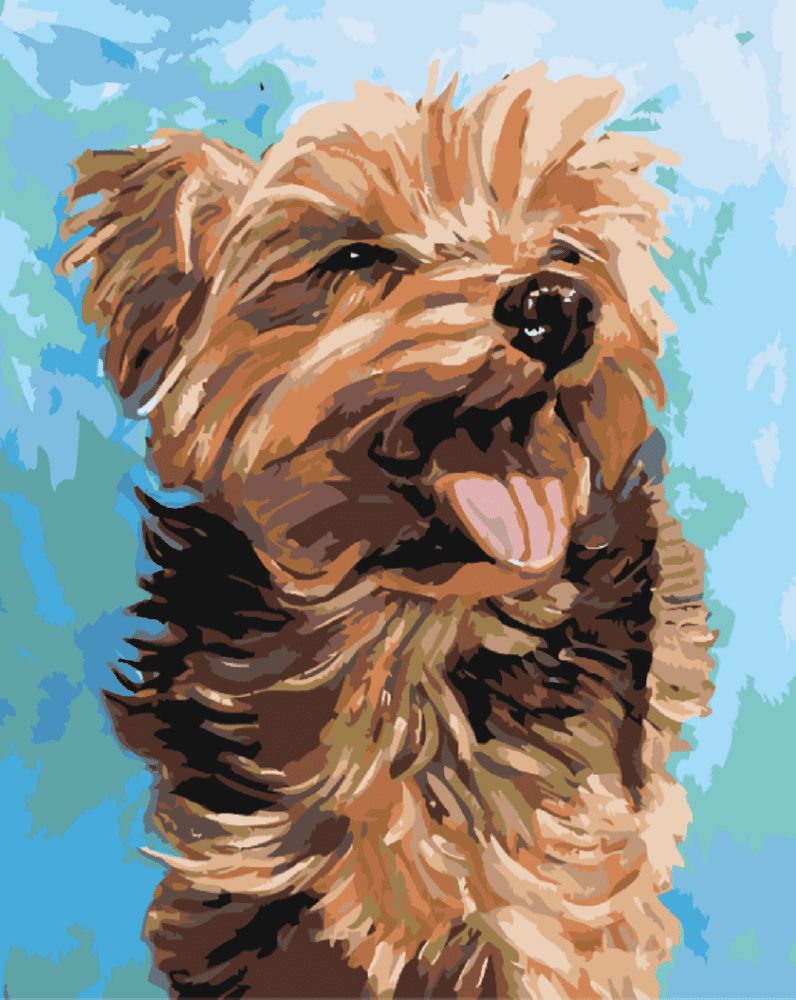 Maluješ Malování podle čísel - VESELÝ YORKSHIRE - 80x100, nevypnuté - obrázek 1