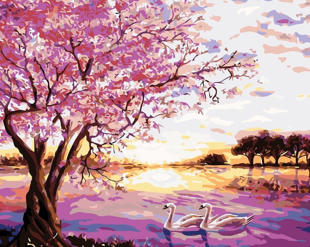 Maluješ Malování podle čísel - LABUTĚ - 40x50, vypnuté - obrázek 1