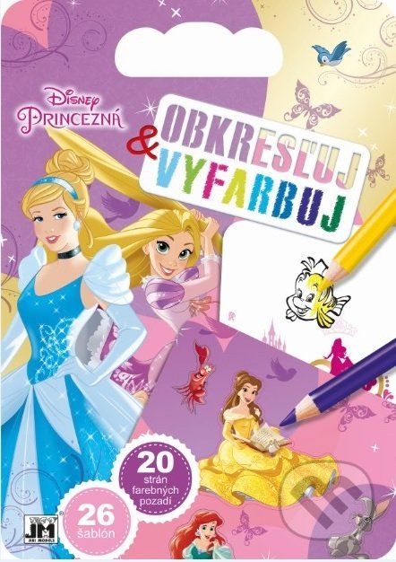 Obkresľuj a vyfarbuj: Princezné - - obrázek 1