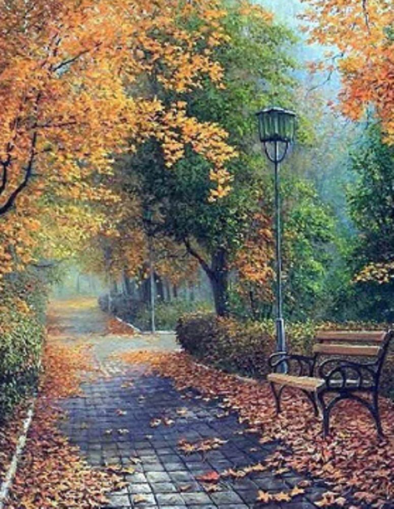 Maluješ Malování podle čísel - PARK V LISTOPADU - 40x50, vypnuté - obrázek 1