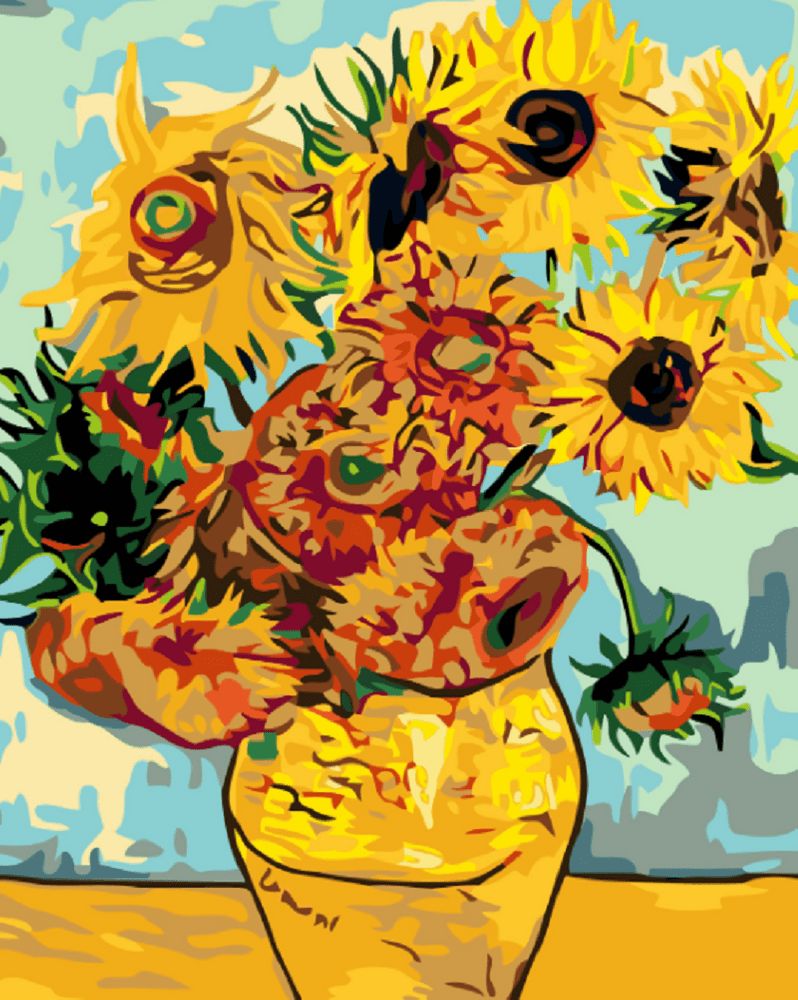 Maluješ Malování podle čísel - SLUNEČNICE (VAN GOGH) - 40x50, nevypnuté - obrázek 1