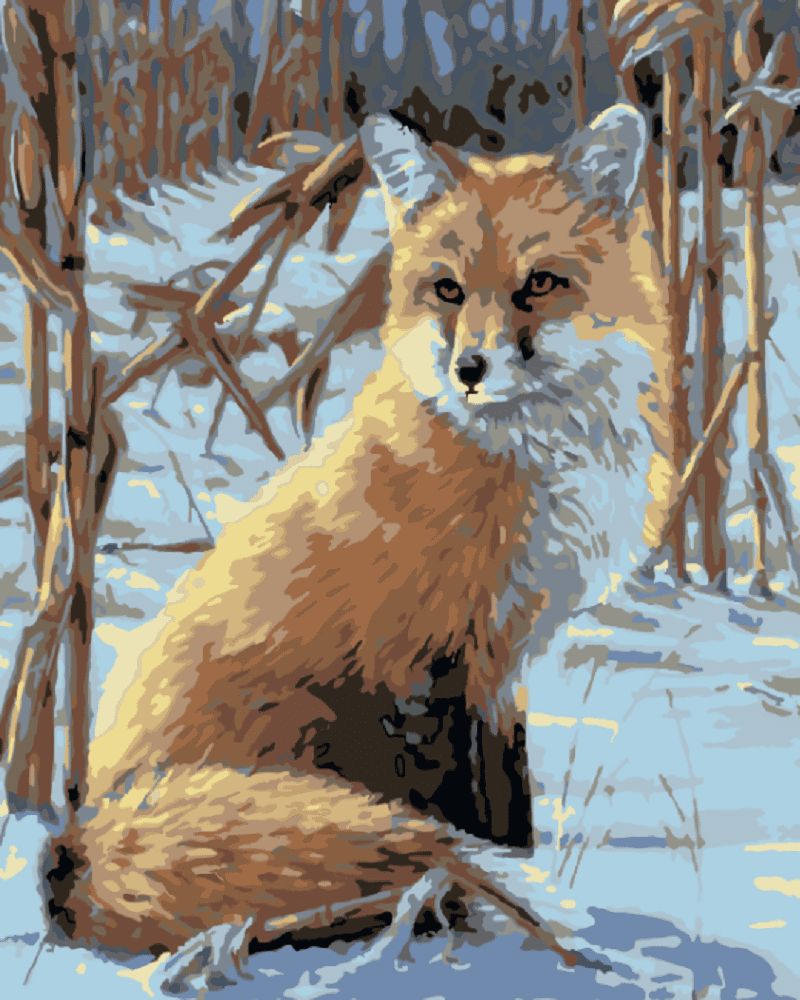 Maluješ Malování podle čísel - VYHLÍŽEJÍCÍ LIŠKA - 80x100, nevypnuté - obrázek 1