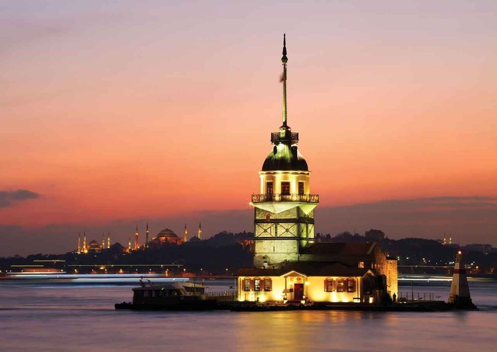 KS Games Puzzle 1000 dílků Turquie, Istanbul : La Tour de Léandre Illuminée - obrázek 1