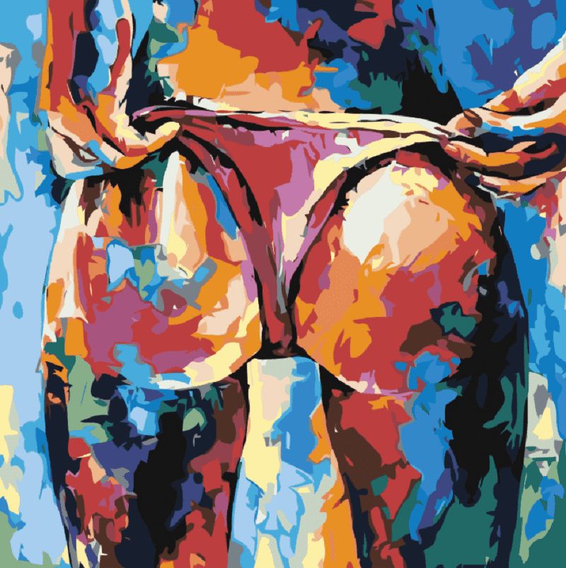 Maluješ Malování podle čísel - SEXY POZADÍ V BARVÁCH - 80x80, vypnuté - obrázek 1