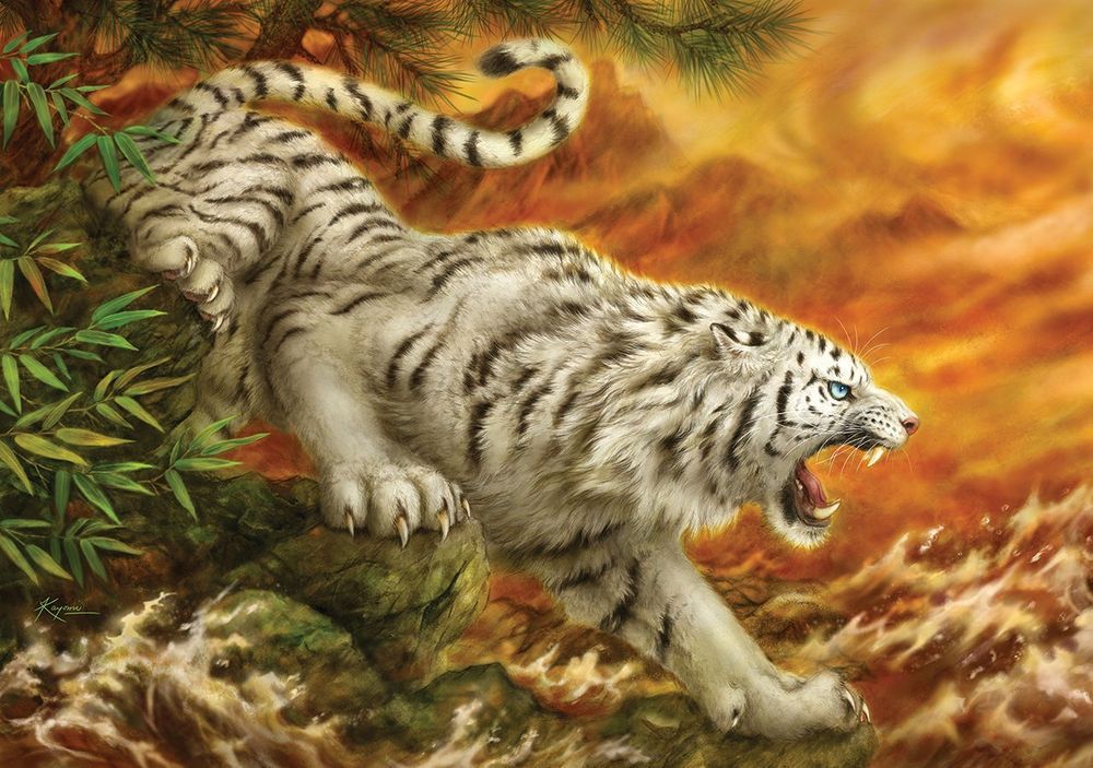 KS Games Puzzle 1000 dílků White Tiger - obrázek 1