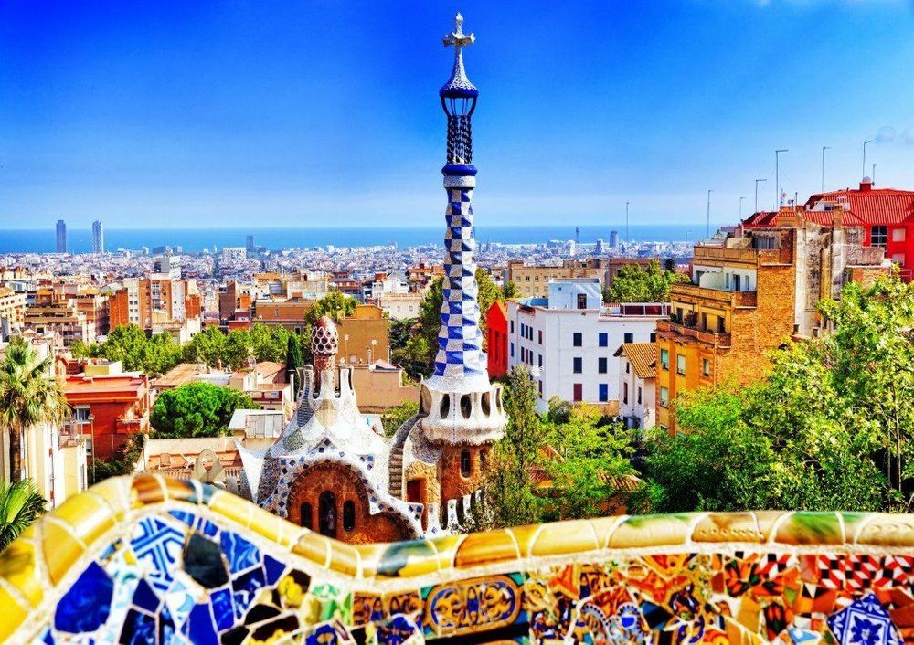 Blue Bird Puzzle 1000 dílků Park Güell, Barcelona - obrázek 1