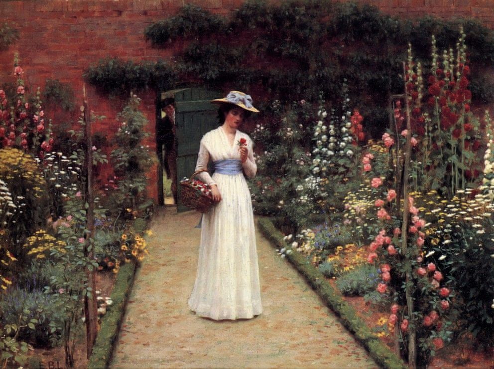 Grafika Puzzle 2000 dílků Edmund Blair Leighton: Lady in a Garden - obrázek 1