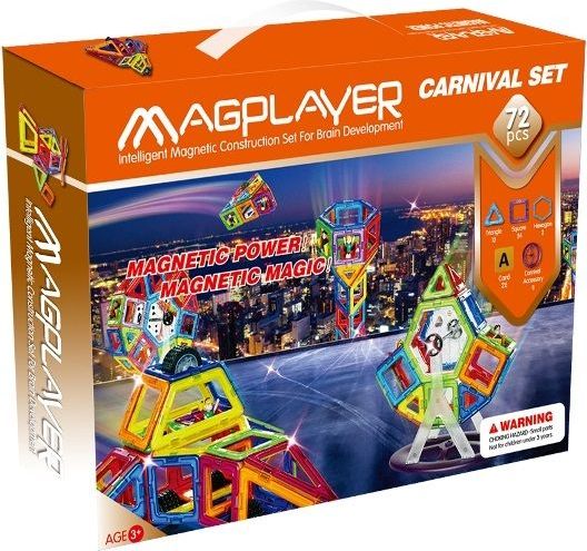 MAGPLAYER Magplayer magnetická stavebnice 72 ks - obrázek 1