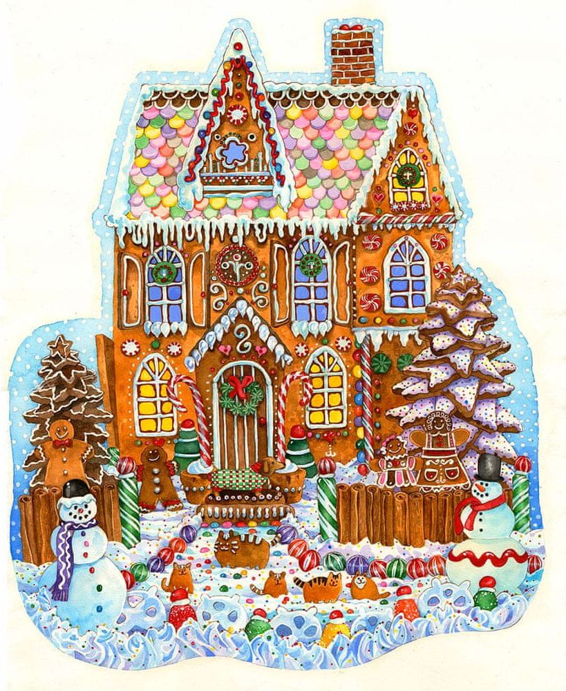 SunsOut Puzzle 1000 dílků Wendy Edelson - Gingerbread House - obrázek 1