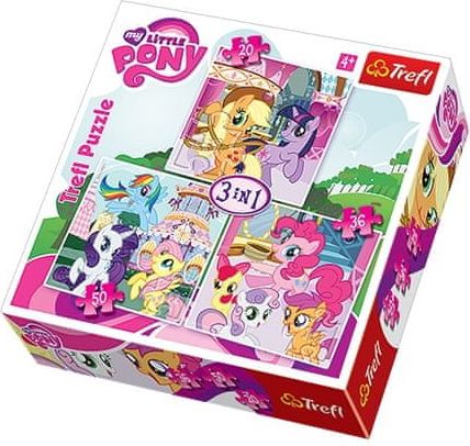 Trefl 34190 My little Pony 3v1 20 36 50 dílků - obrázek 1