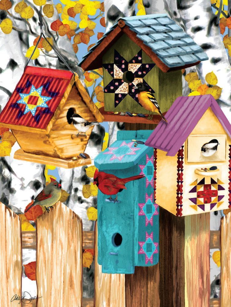 SunsOut Puzzle 1000 dílků Ashley Davis - Fall Birdhouses - obrázek 1